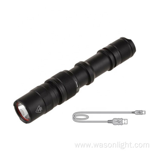 Custom High Quality Aluminum Alloy Long Range Poweful Torch Light Rechargeable Tactical Flashlight Torch